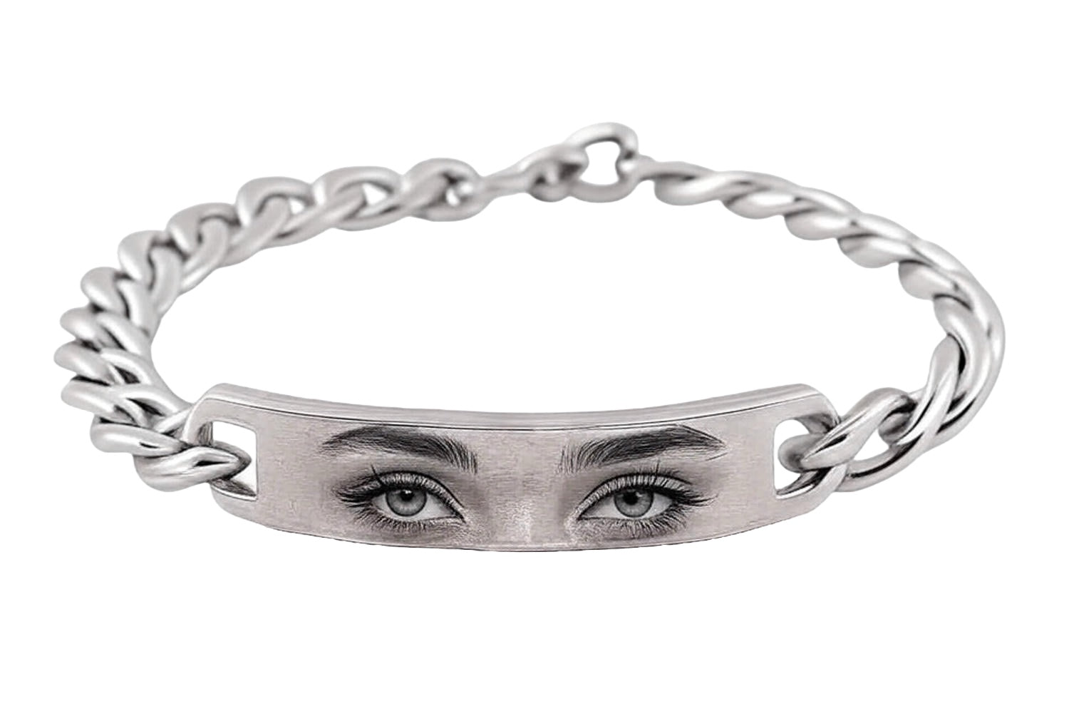 Bracciale con foto incisione Occhi - Bracciale con foto incisione - Incisione laser nitida e perfetta