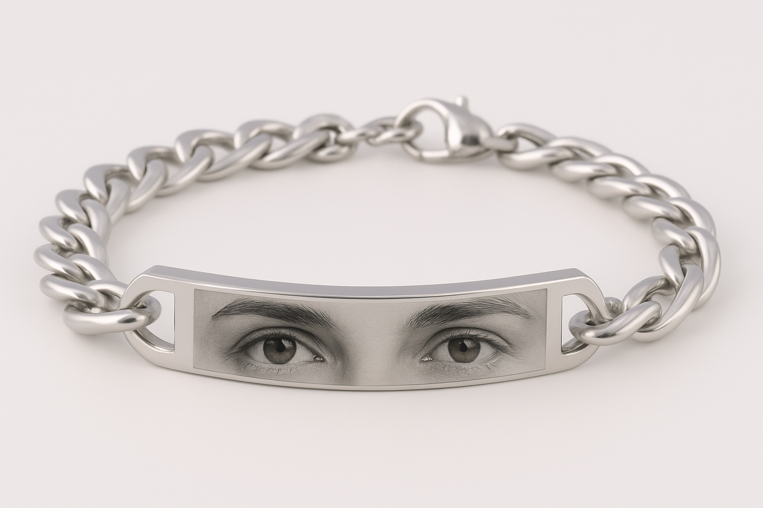 Bracciale con foto incisione Occhi - Bracciale con foto incisione - Incisione laser nitida e perfetta
