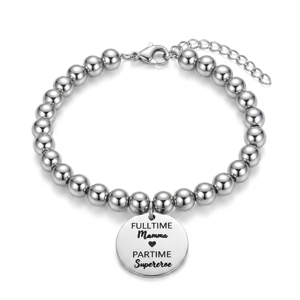 Mom Bracelet | Mother's Day Gift | Full-time Mom Part-time Superhero
