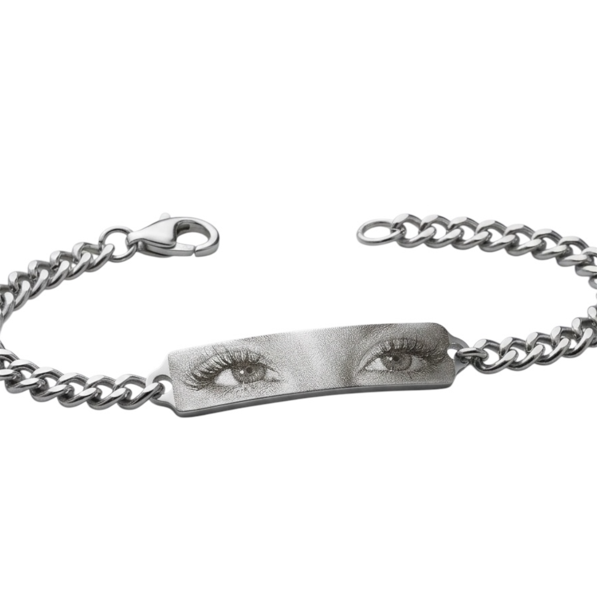Bracciale con foto incisione Occhi - Bracciale con foto incisione - Incisione laser nitida e perfetta