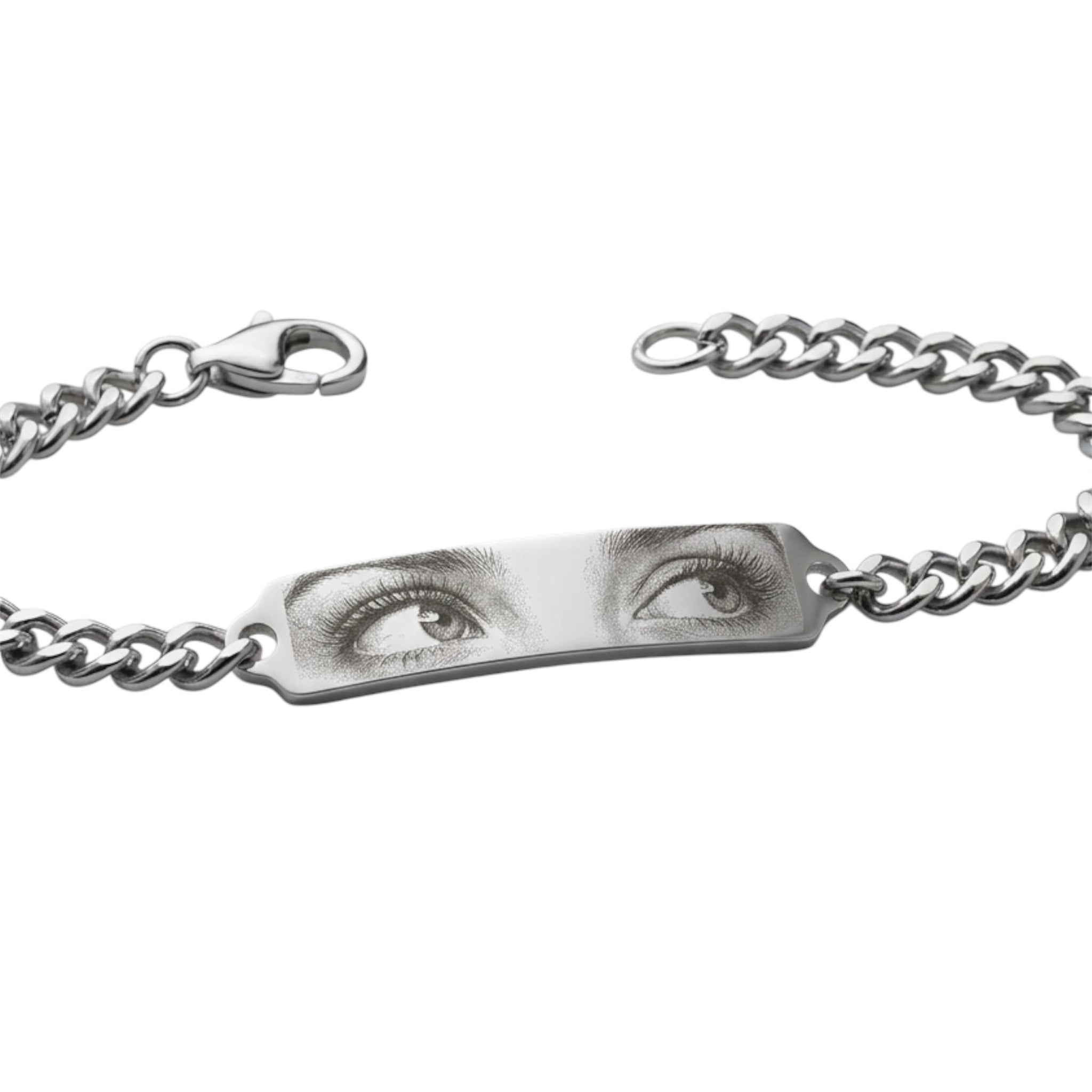 Bracciale con foto incisione Occhi - Bracciale con foto incisione - Incisione laser nitida e perfetta