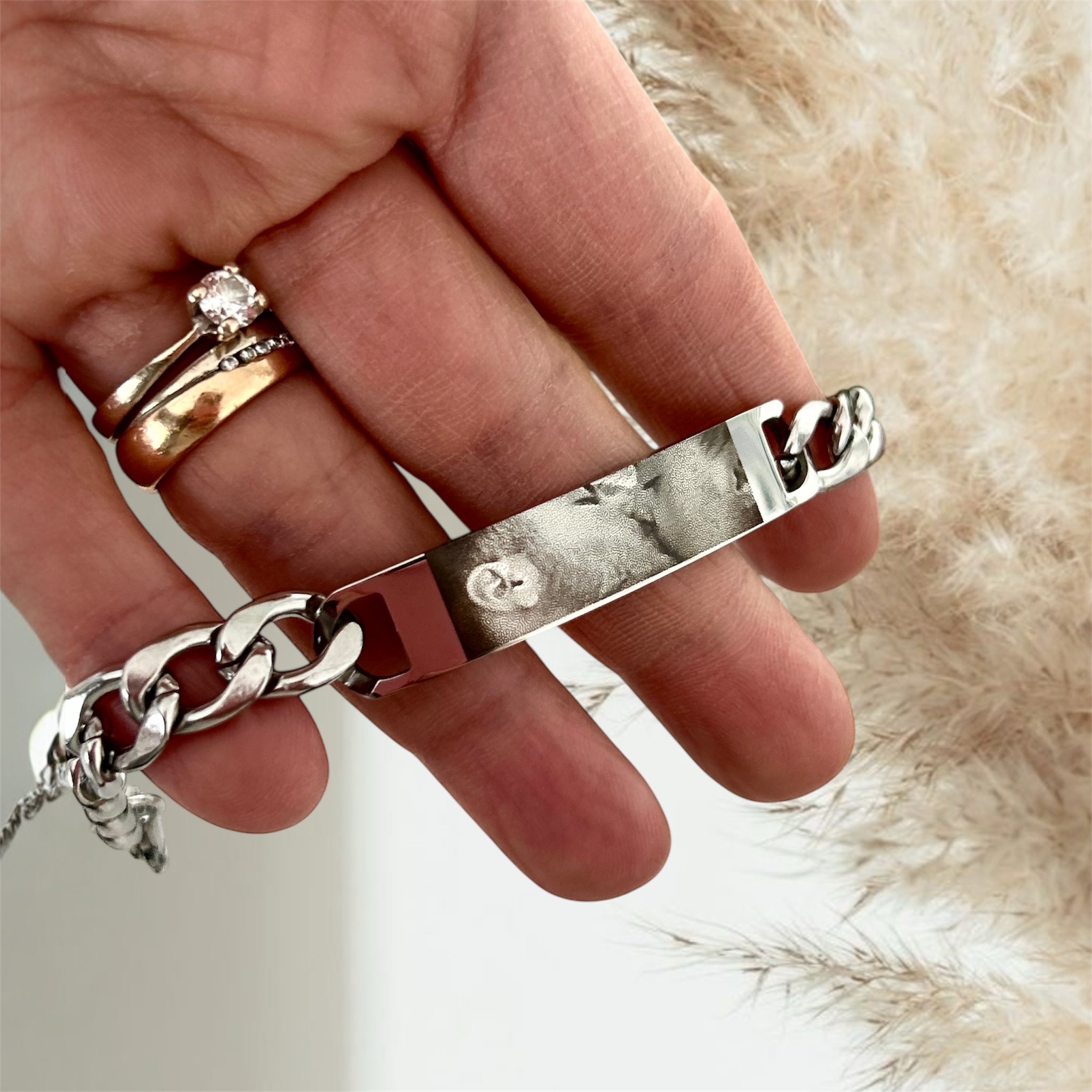 Bracciale con foto incisione Occhi - Bracciale con foto incisione - Incisione laser nitida e perfetta