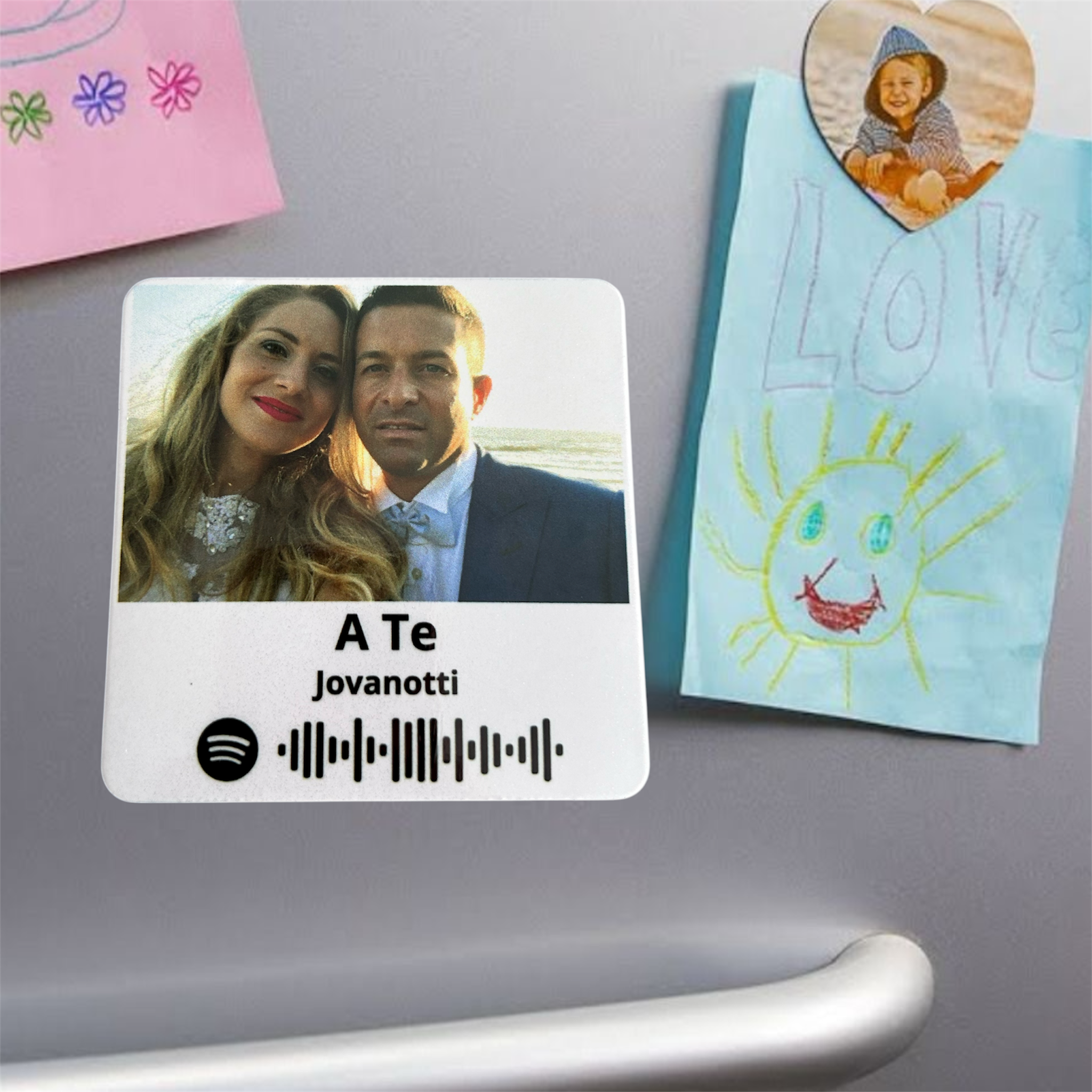 Calamite Personalizzate con Foto e Codice Spotify | Calamite per frigo lucide e flessibili!