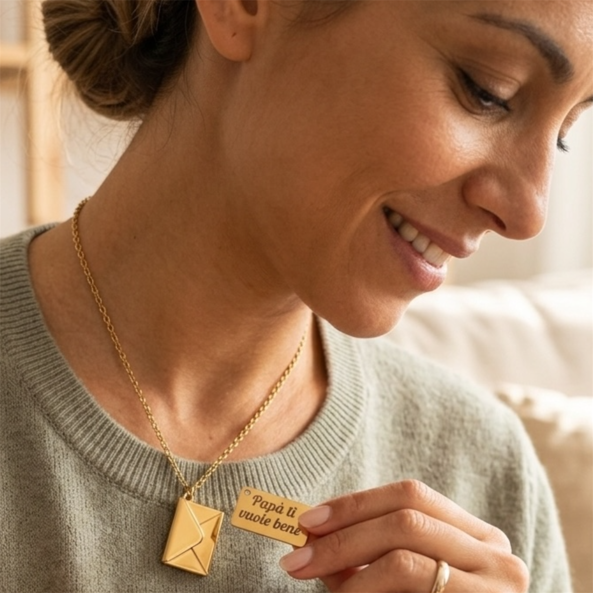 Envelope Necklace with Personalized Love Letter | There's Mail for You