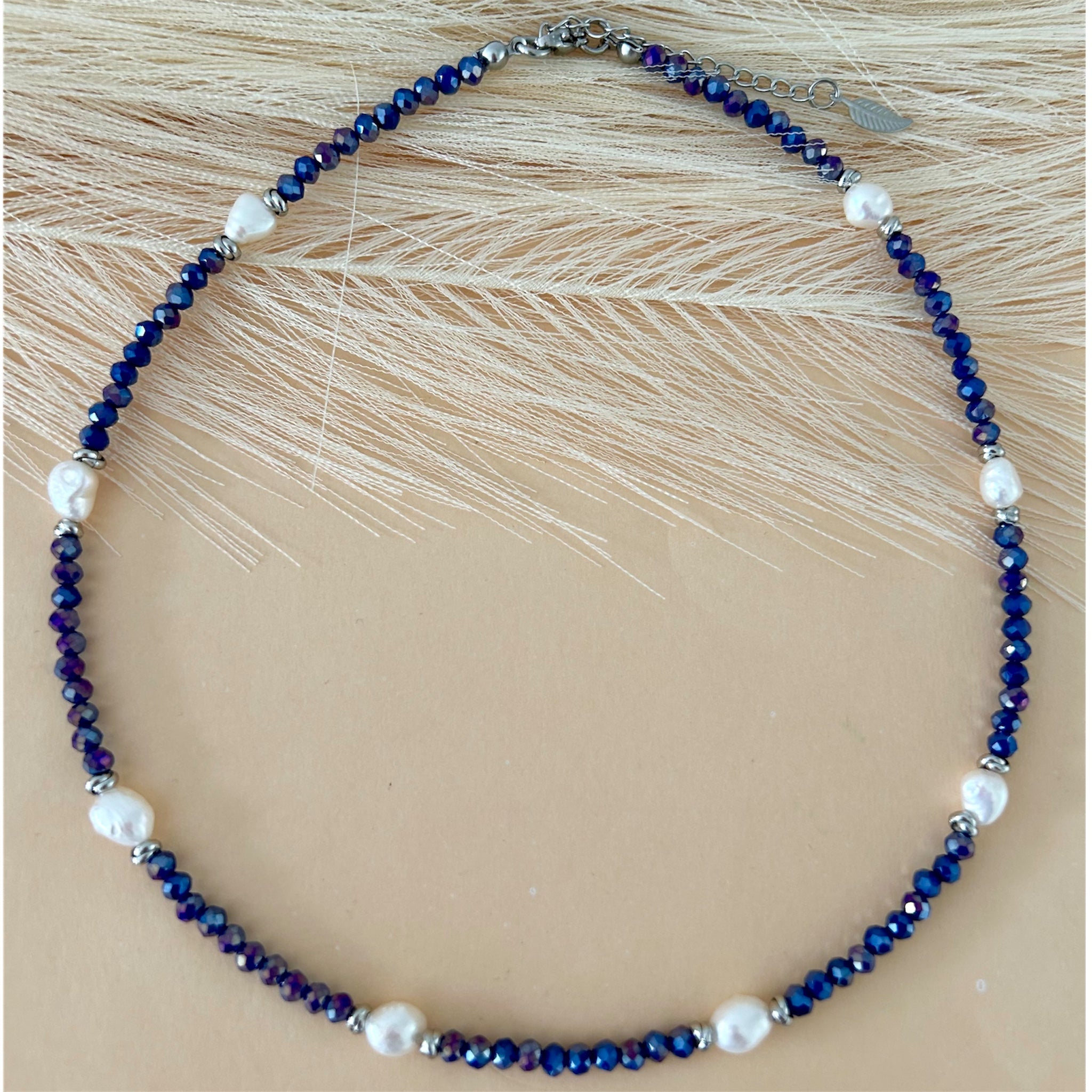 Collana con Cristalli colorati e Perle - Modello Dream - Collana Donna - Collana personalizzata con Perline colorate waterproof -Collana colorata