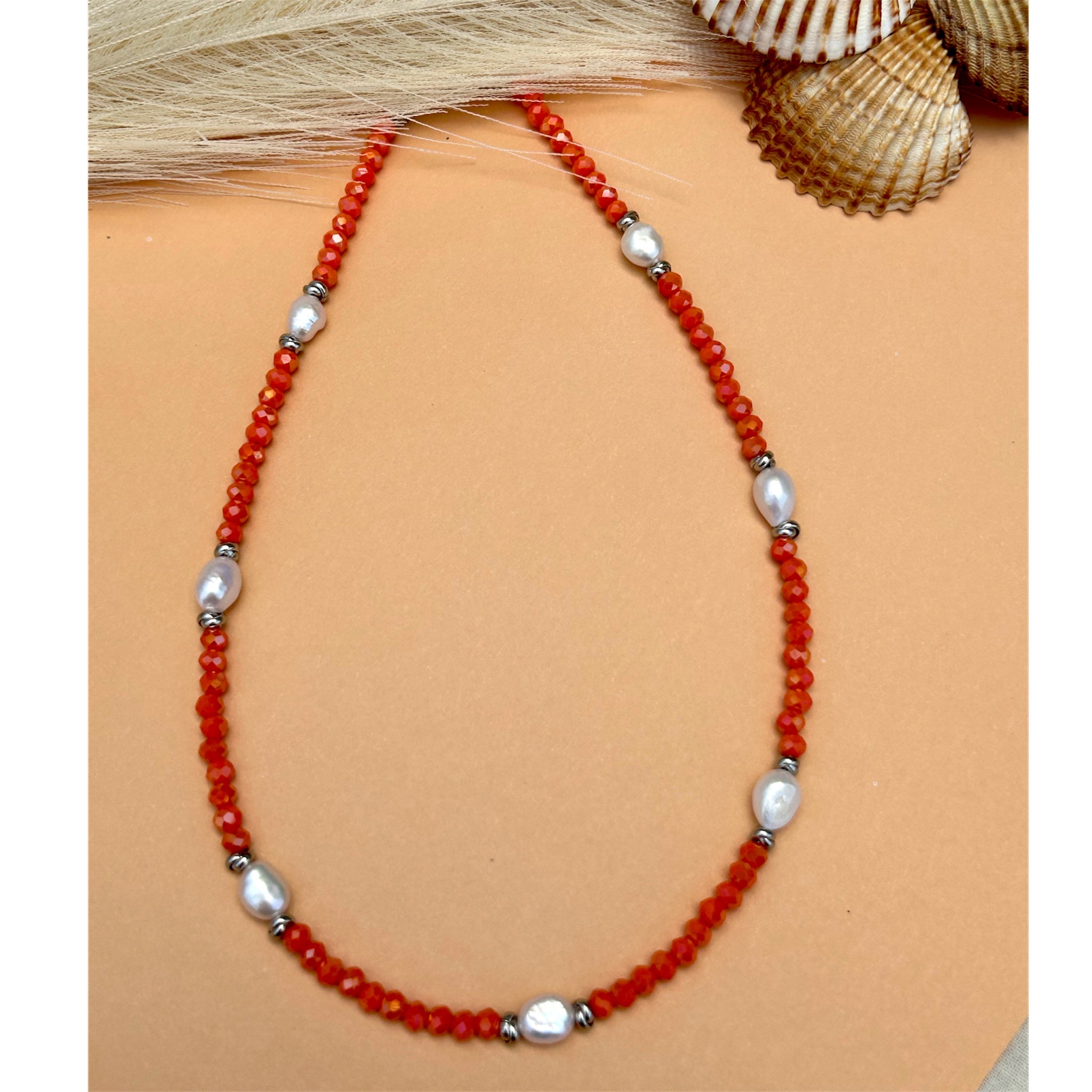 Collana con Cristalli colorati - Modello Dream - Collana Donna - Collana personalizzata con Perline colorate waterproof -Collana colorata