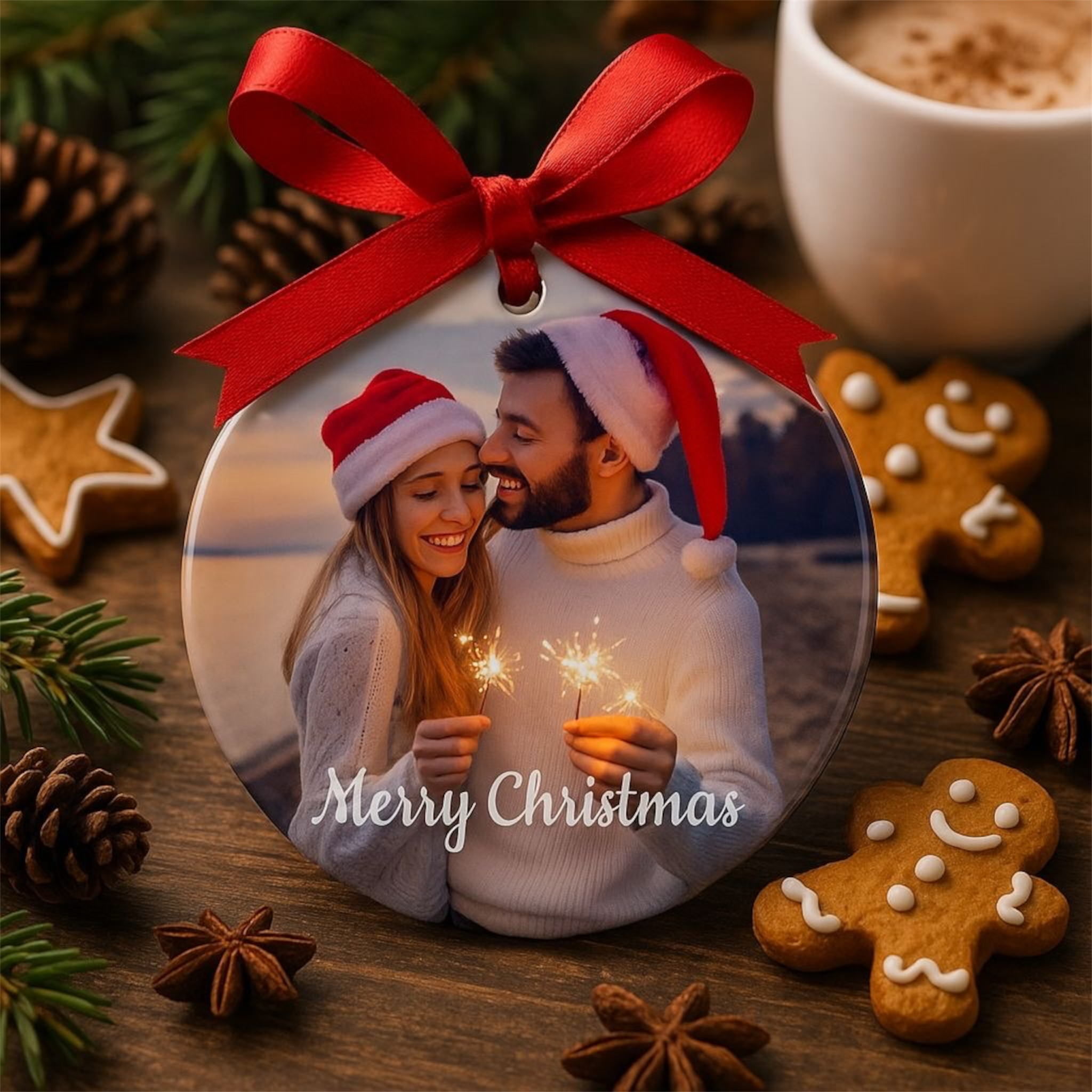 Palline di Natale personalizzate con foto e dedica | Regalo perfetto ed economico!