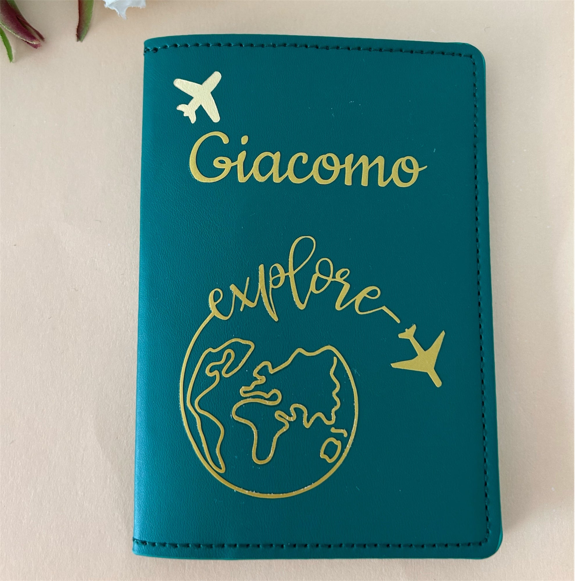 Porta Passaporto Personalizzato Nome - Idea regalo Coppia - Idea regalo addio al Nubilato Celibato