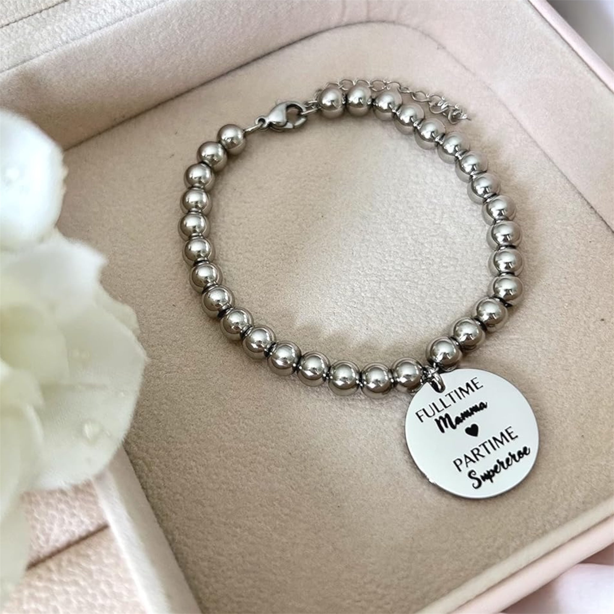 Bracelet "Full time Mom Part time Superhero"