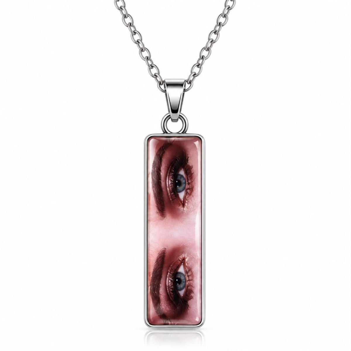 Collana Foto a colori Occhi | Collana personalizzata con foto e dedica