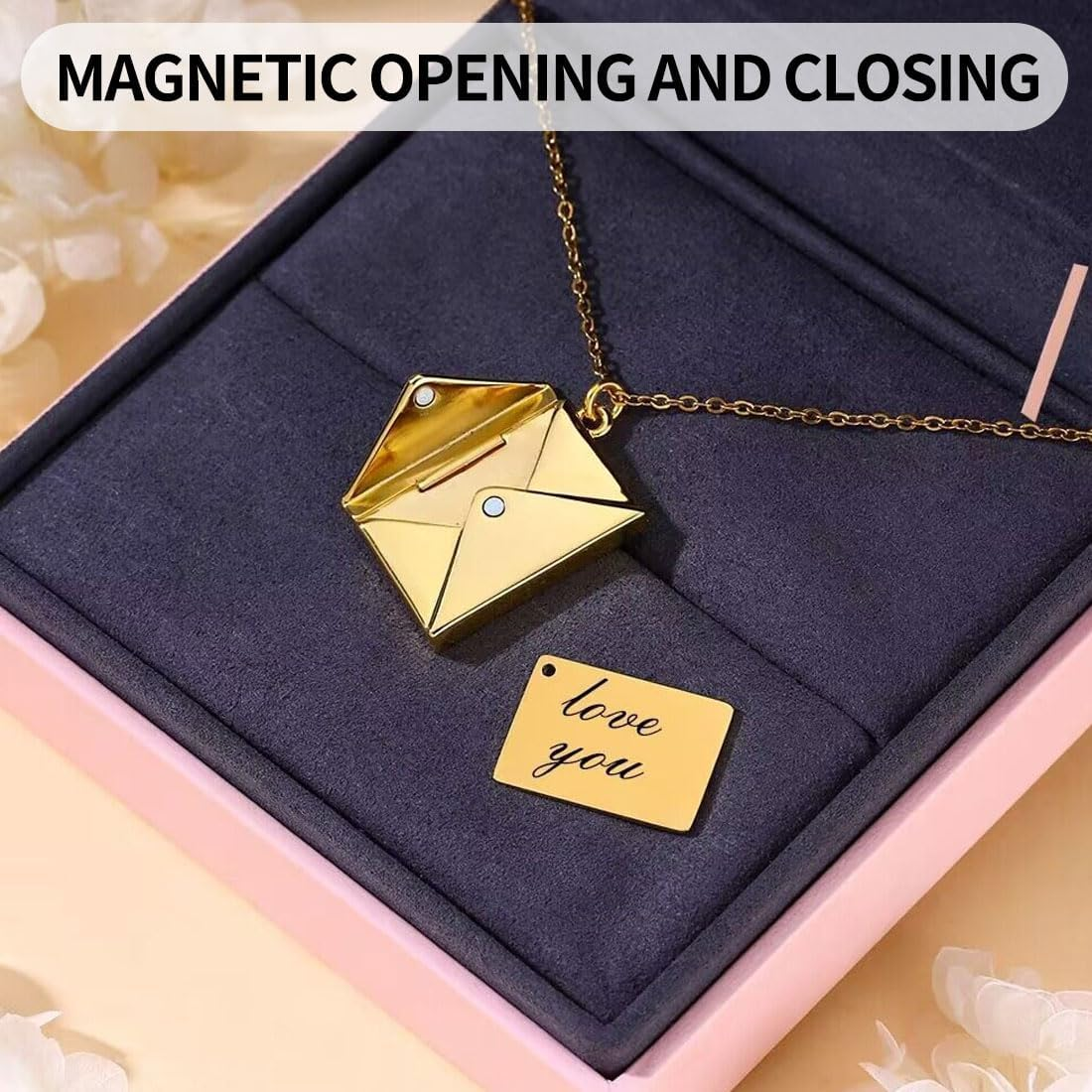 Envelope Necklace with Personalized Love Letter | There's Mail for You