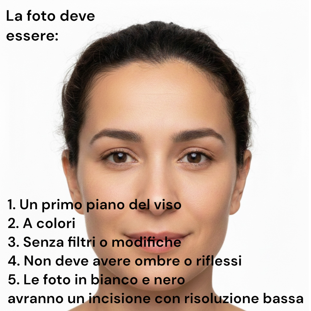 Collana con Foto Incisione degli Occhi | Incisione Laser Nitida in Acciaio