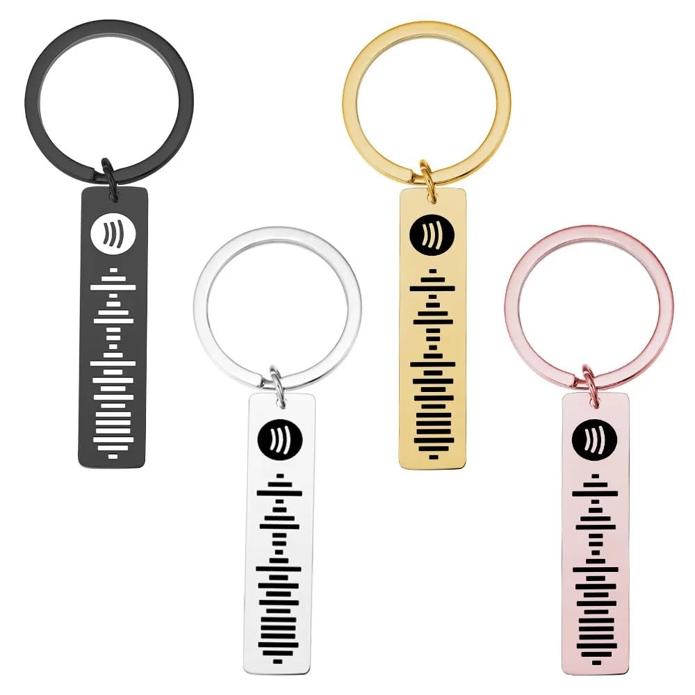 Spotify Keychain Black Steel