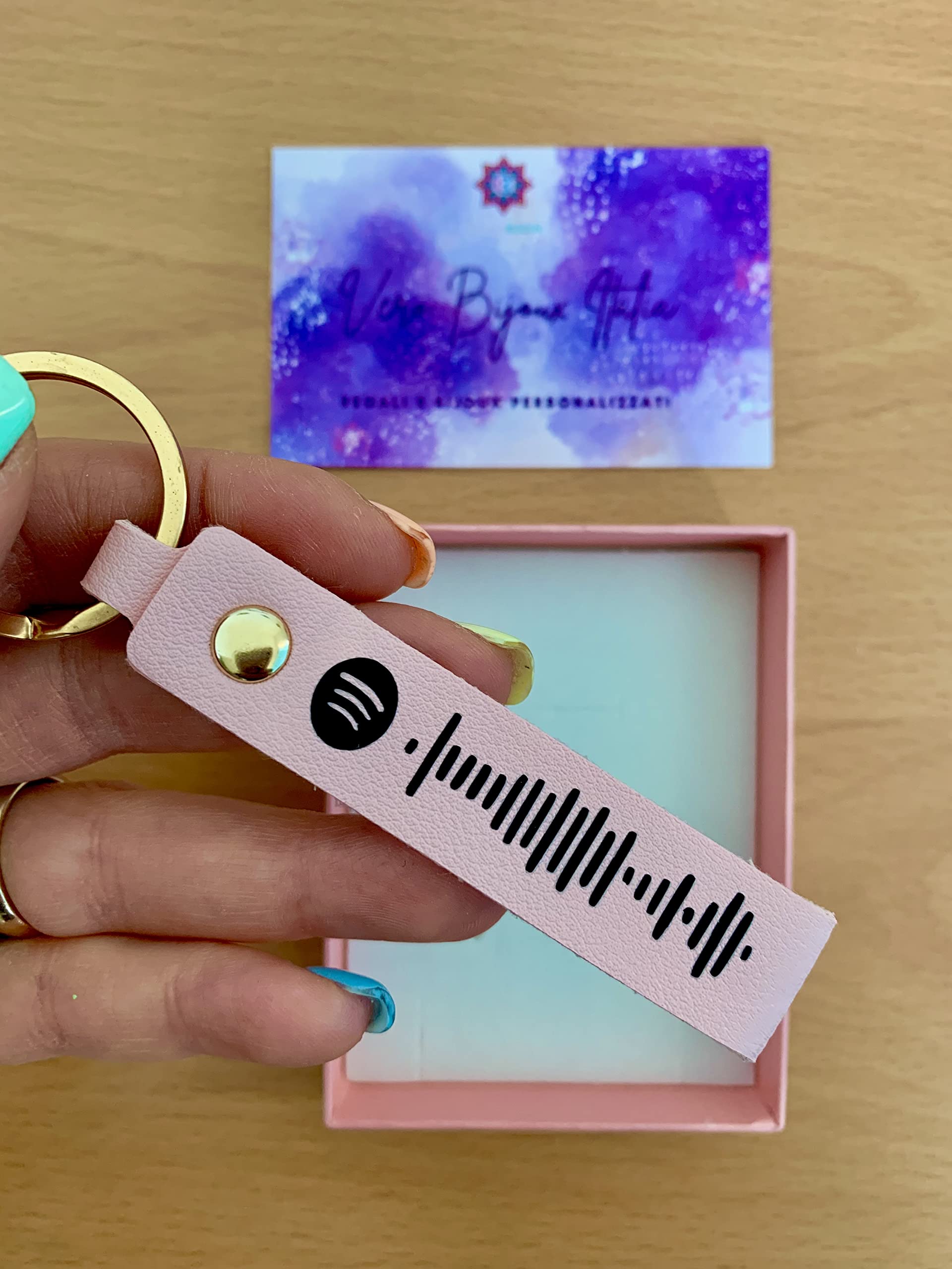 Spotify Keychain in Eco-Leather