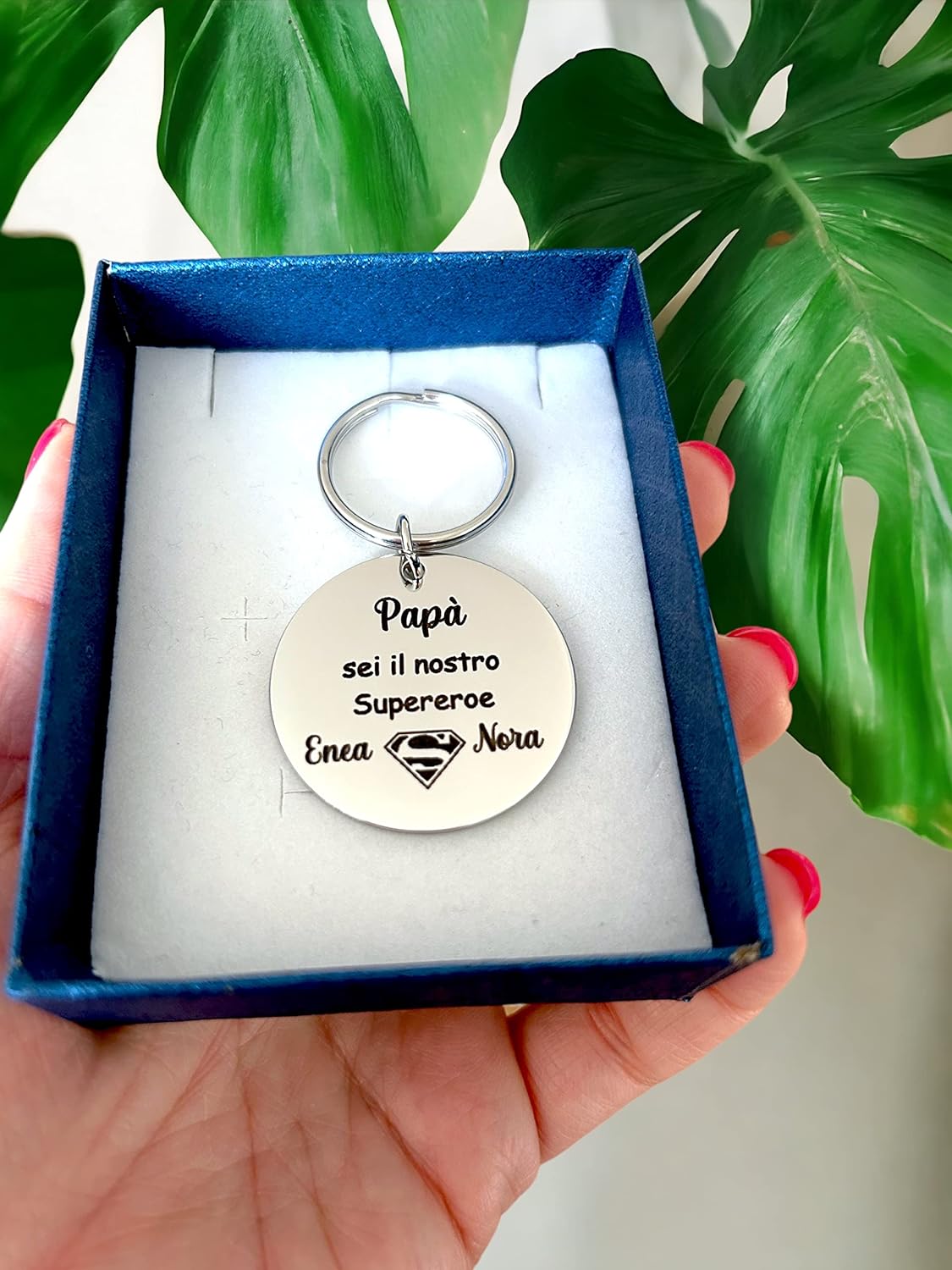 "Dad You Are Our Superhero" Keychain