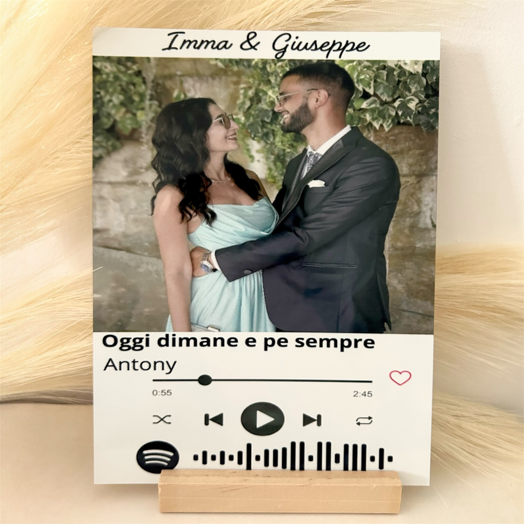 Targa Spotify Personalizzata e Calamite con Foto e Canzone