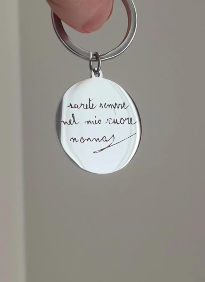 Portachiavi Calligrafia - Portachiavi con incisa la dedica calligrafica