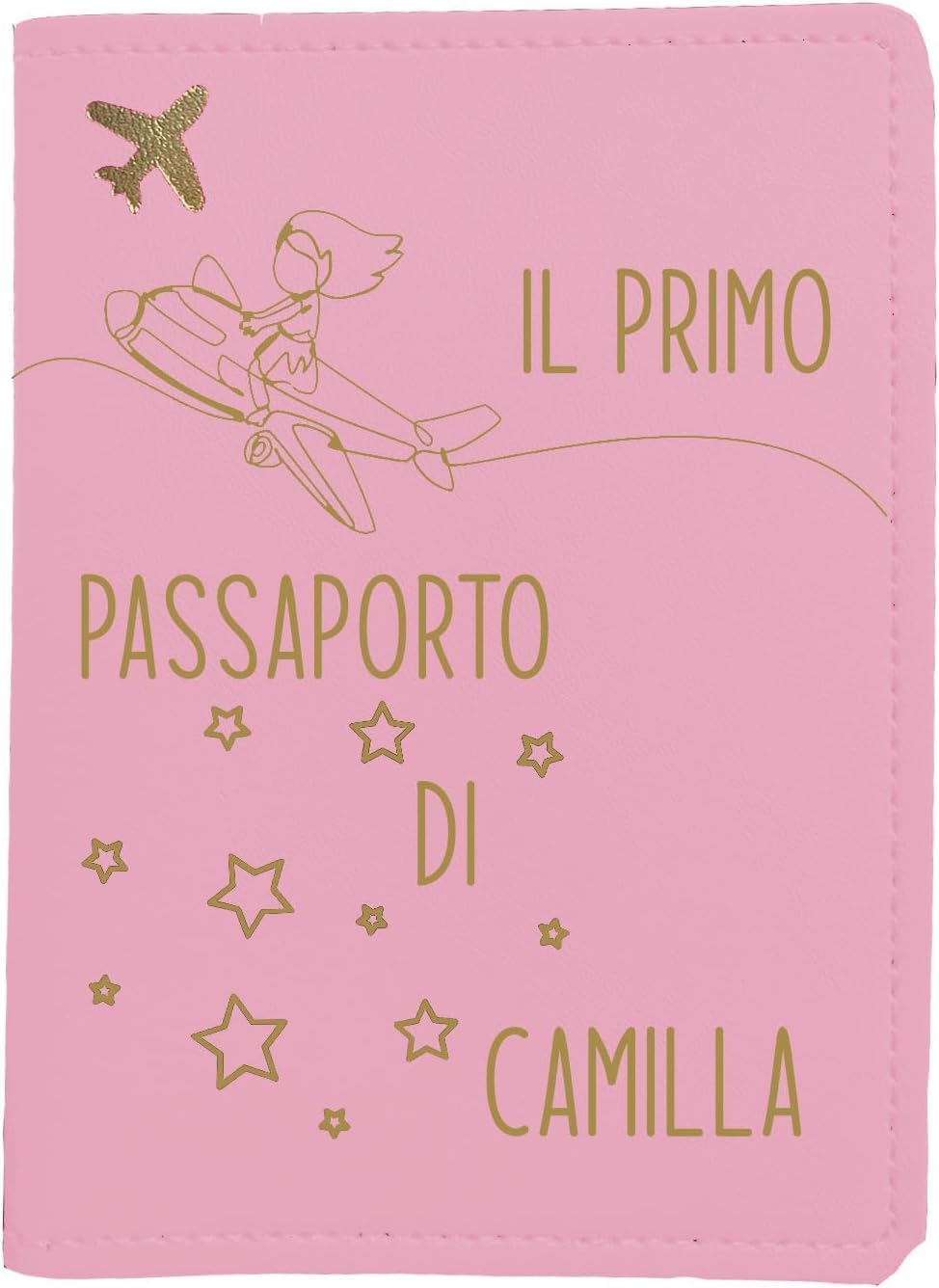 Porta Passaporto Personalizzato Nome - Idea regalo Coppia - Idea regalo addio al Nubilato Celibato