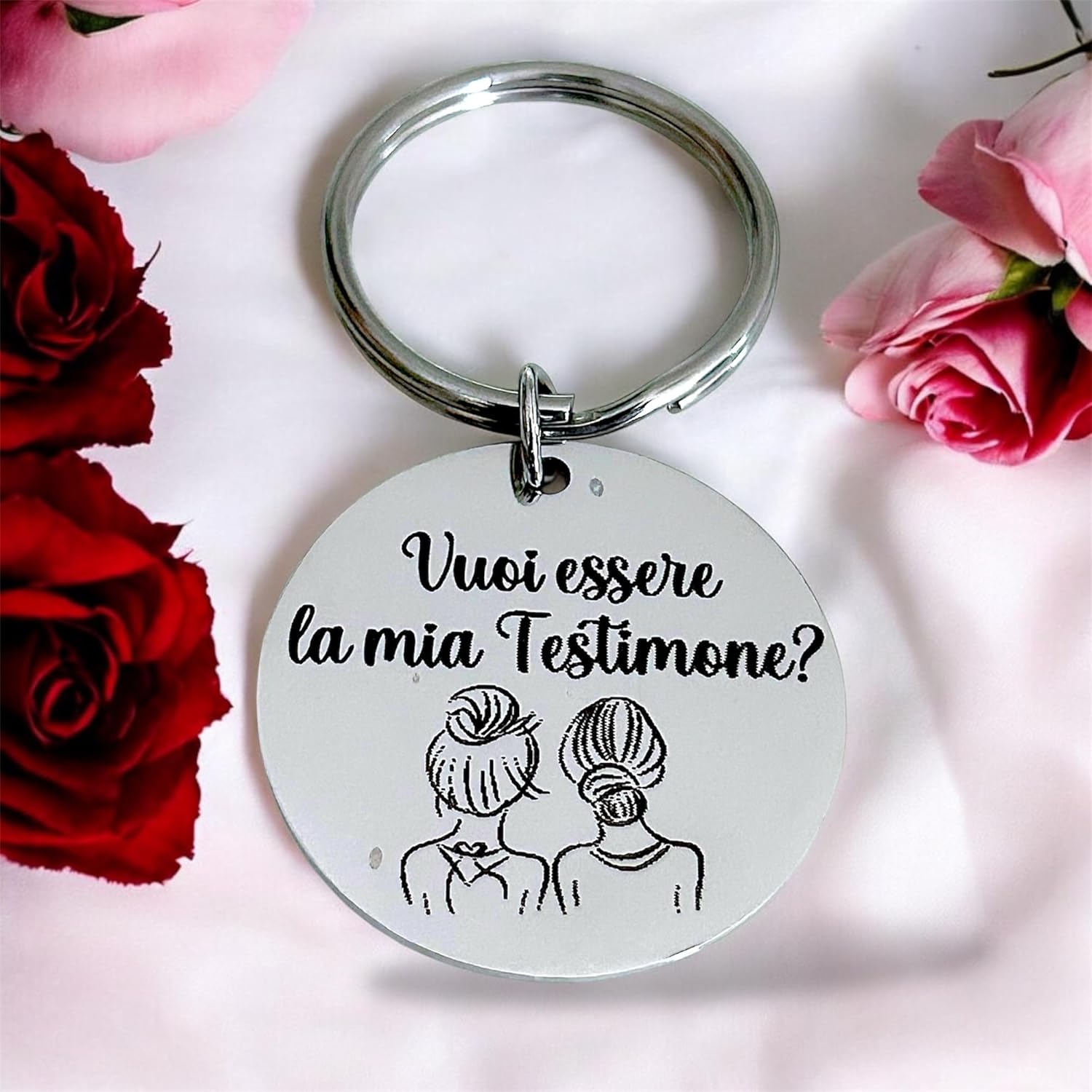 Portachiavi Testimone - Regalo Testimone - Portachiavi vuoi essere la mia Testimone - idea regalo per Testimone Matrimonio