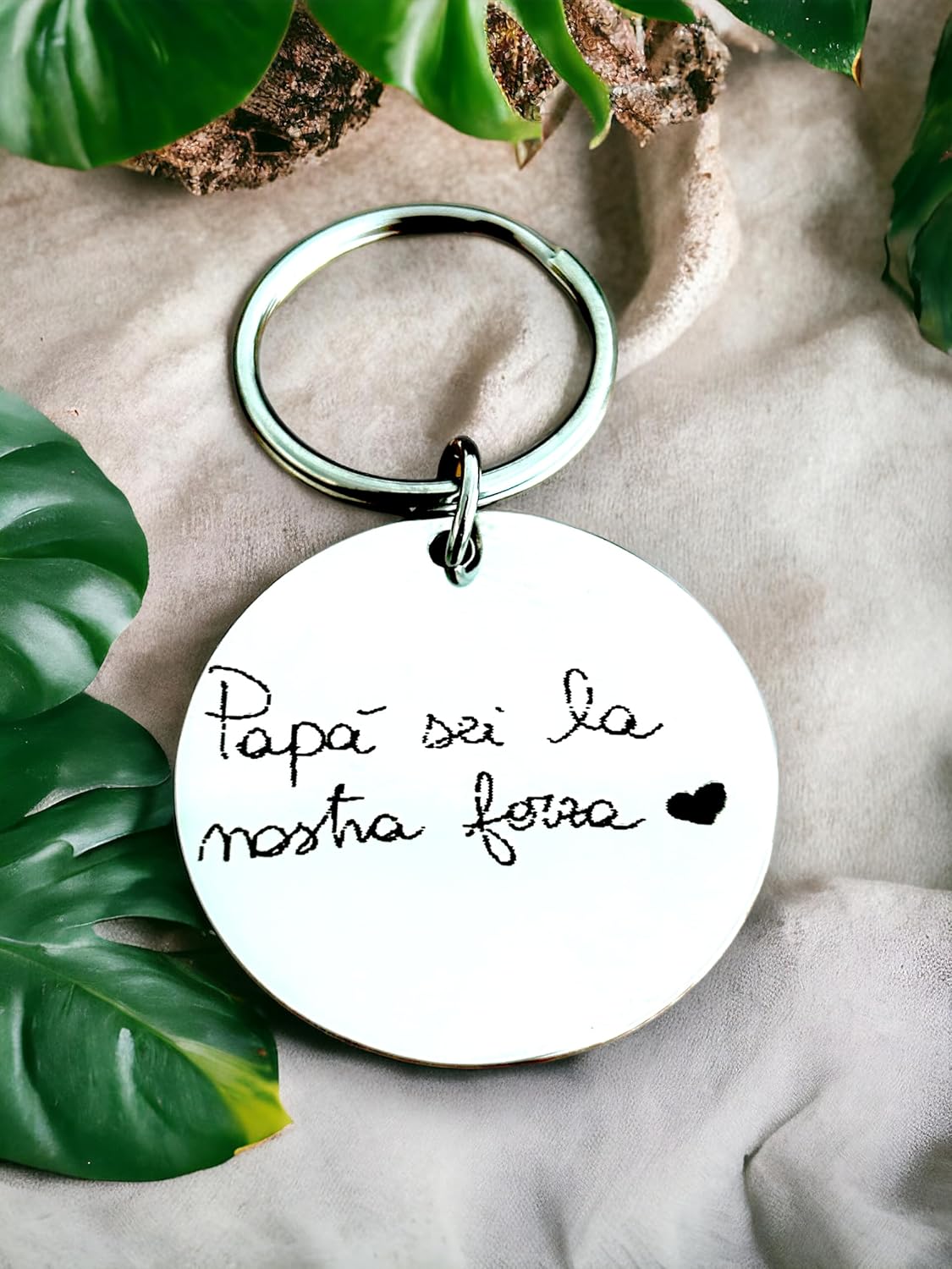 Portachiavi Calligrafia - Portachiavi con incisa la dedica calligrafica
