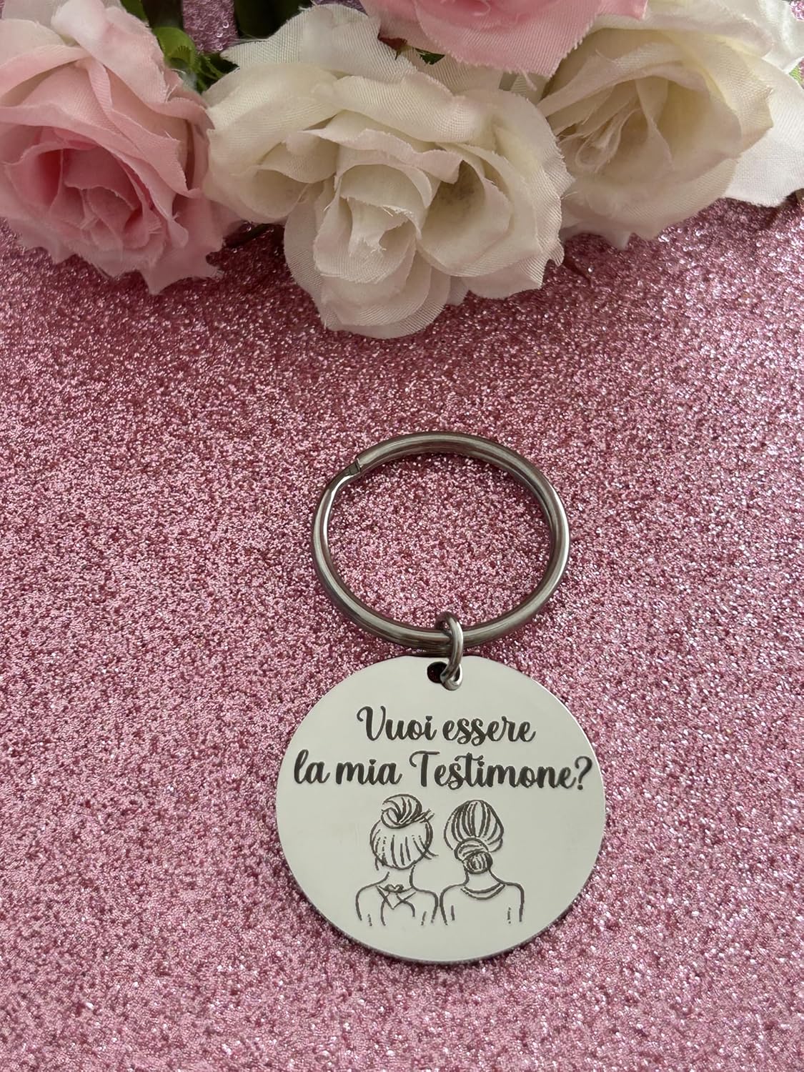 Portachiavi Testimone - Regalo Testimone - Portachiavi vuoi essere la mia Testimone - idea regalo per Testimone Matrimonio