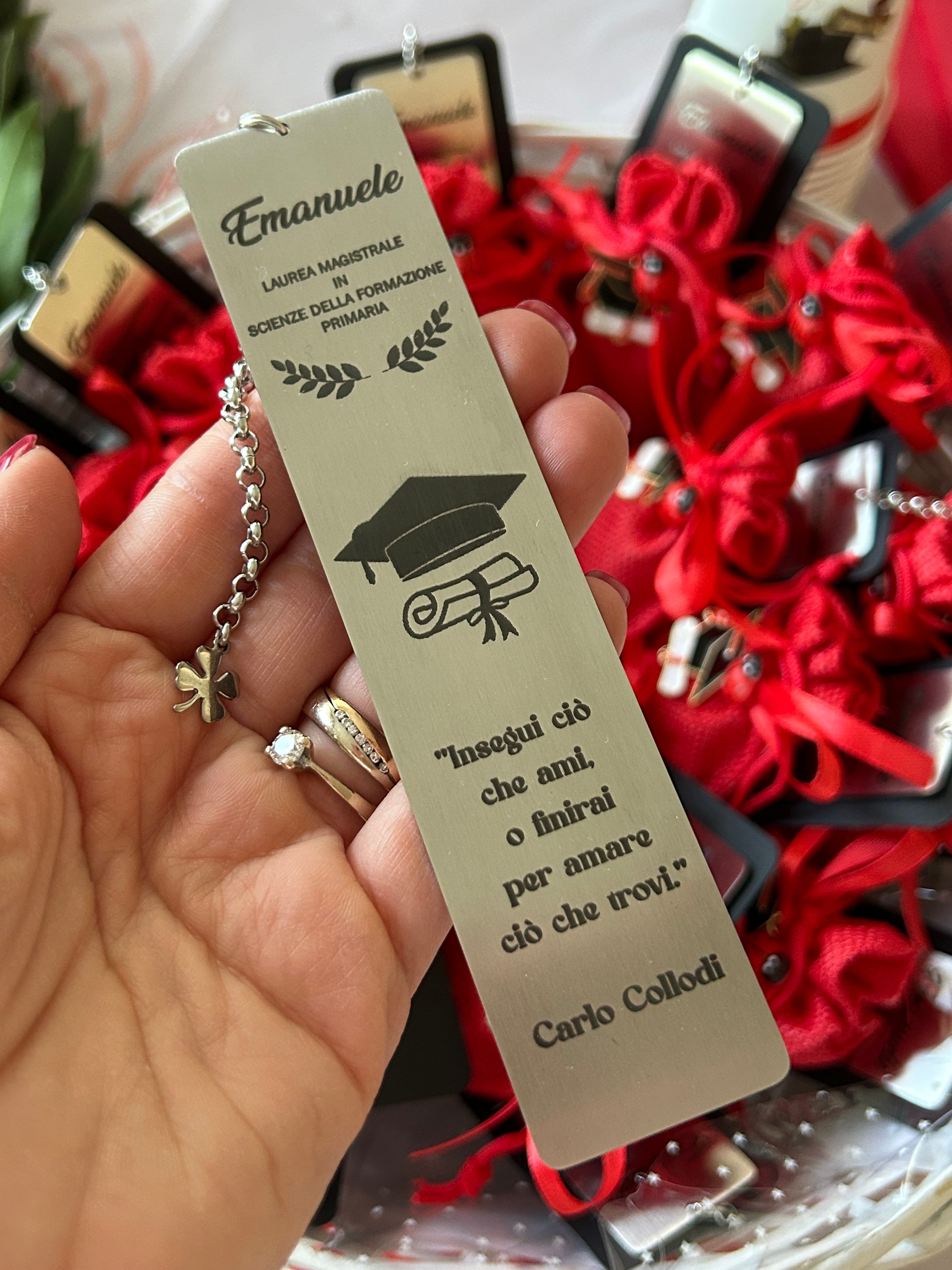 Segnalibro Laurea | Bomboniera | Idea Regalo per Eventi e Regali di Fine Anno