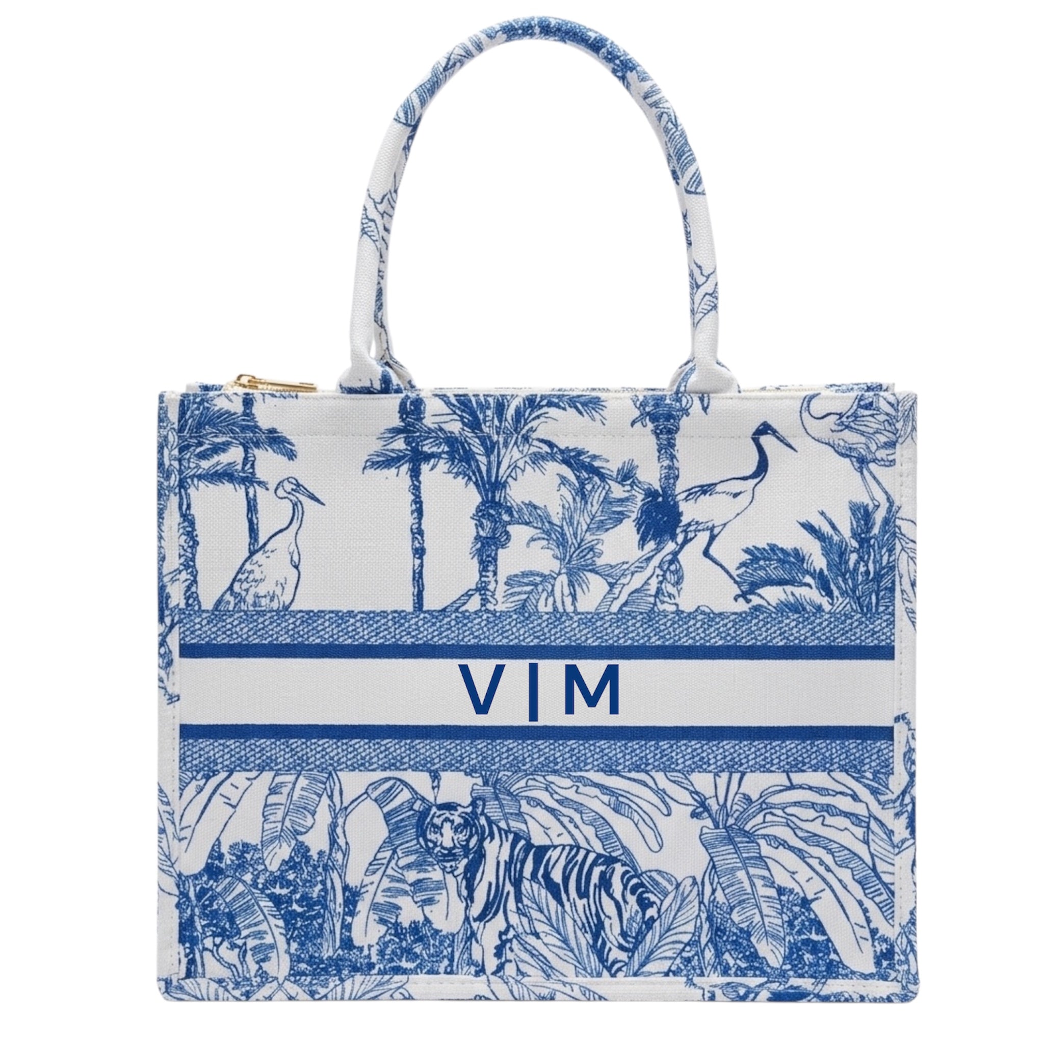 Tote Bag Mare Personalizzata con Nome o Iniziali | Con Cerniera