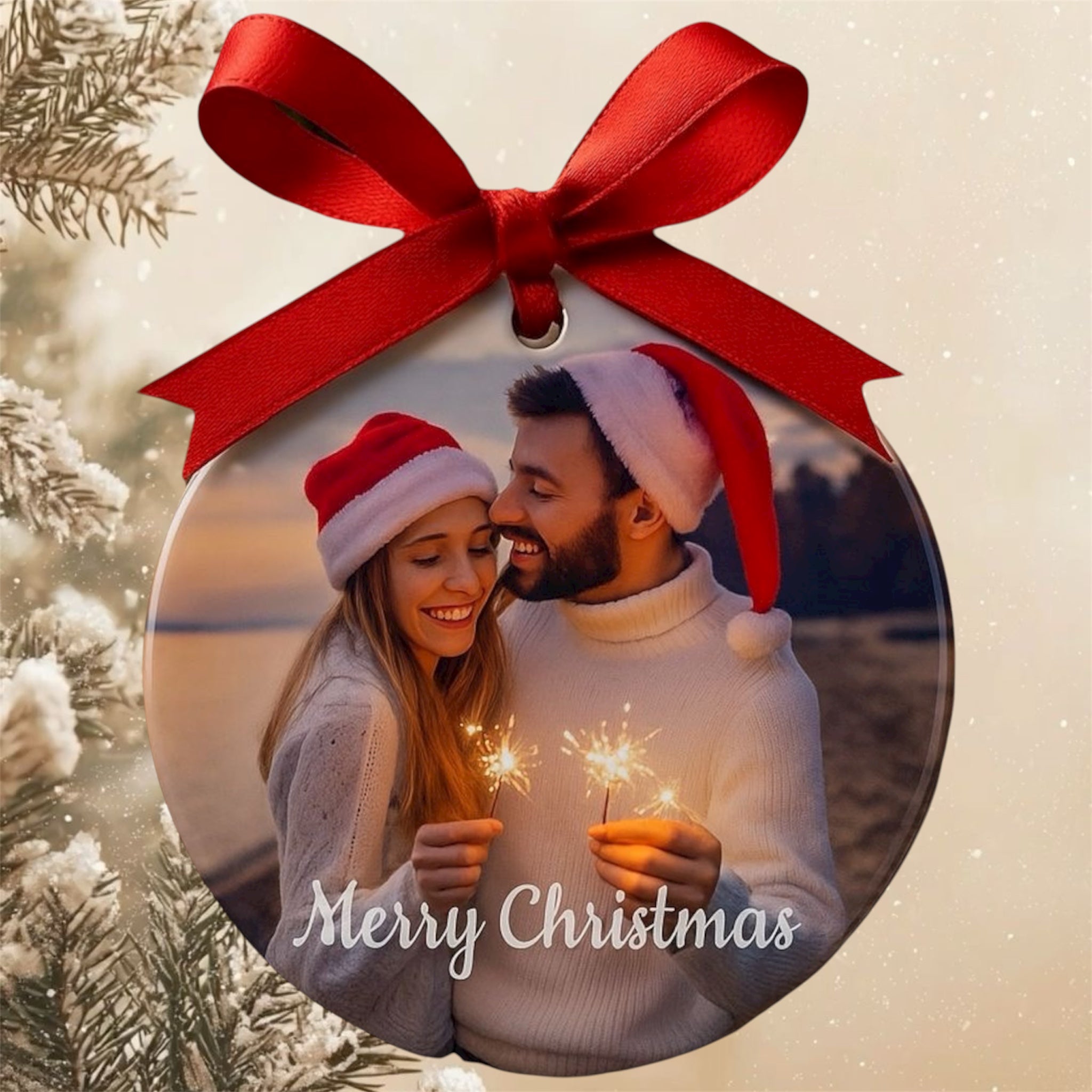 Palline di Natale personalizzate con foto e dedica | Regalo perfetto ed economico!