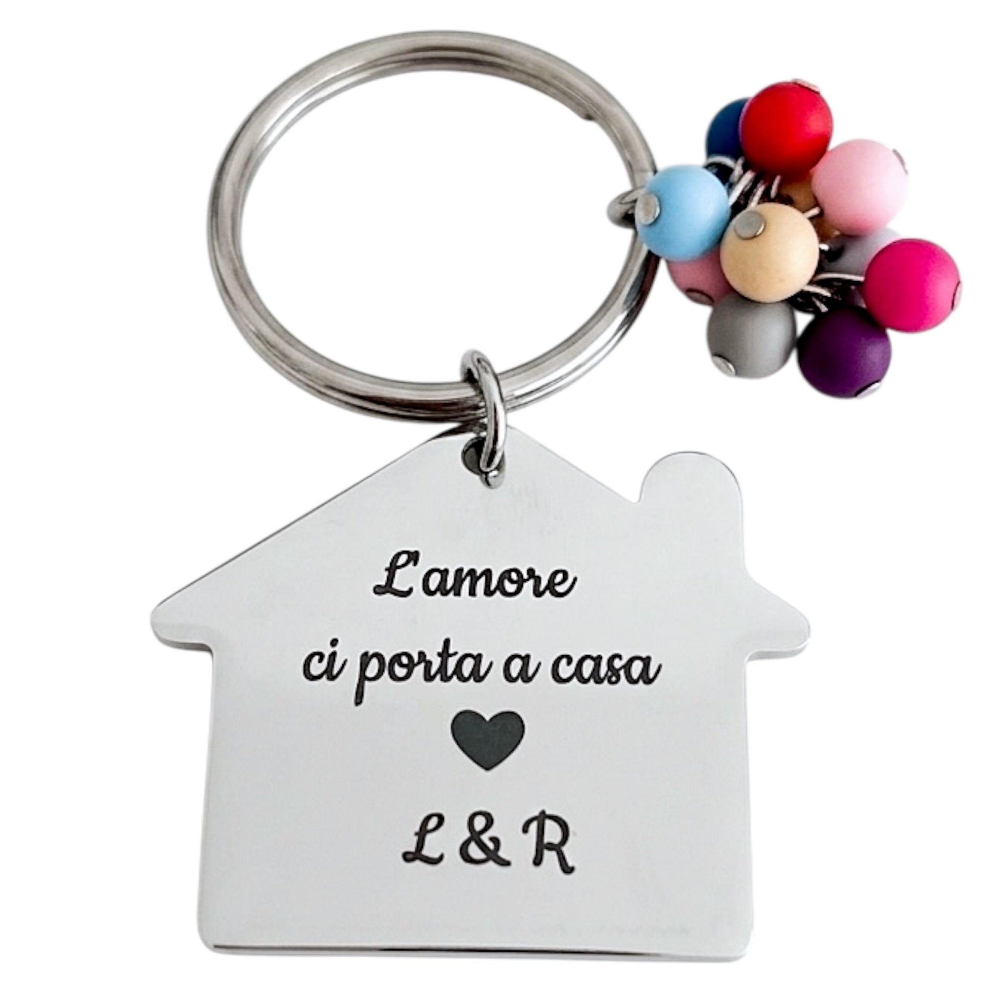 Portachiavi Nuova Casa - Qualunque cosa accada noi ci vediamo a casa - Portachiavi Casa personalizzato