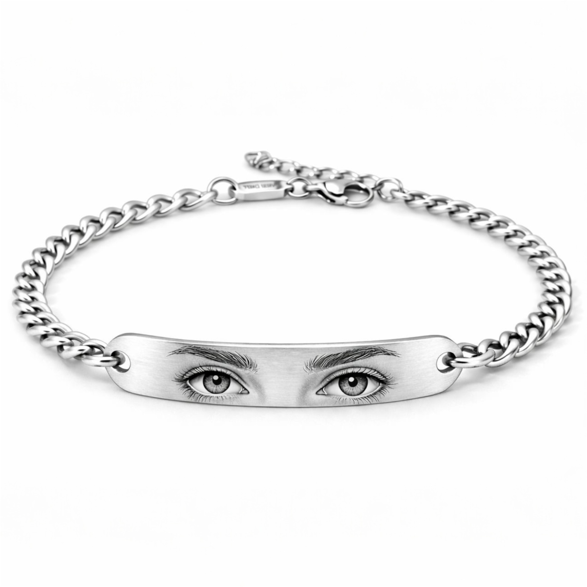 Bracciale con foto incisione Occhi  - Bracciale con foto incisione - Incisione laser nitida e perfetta