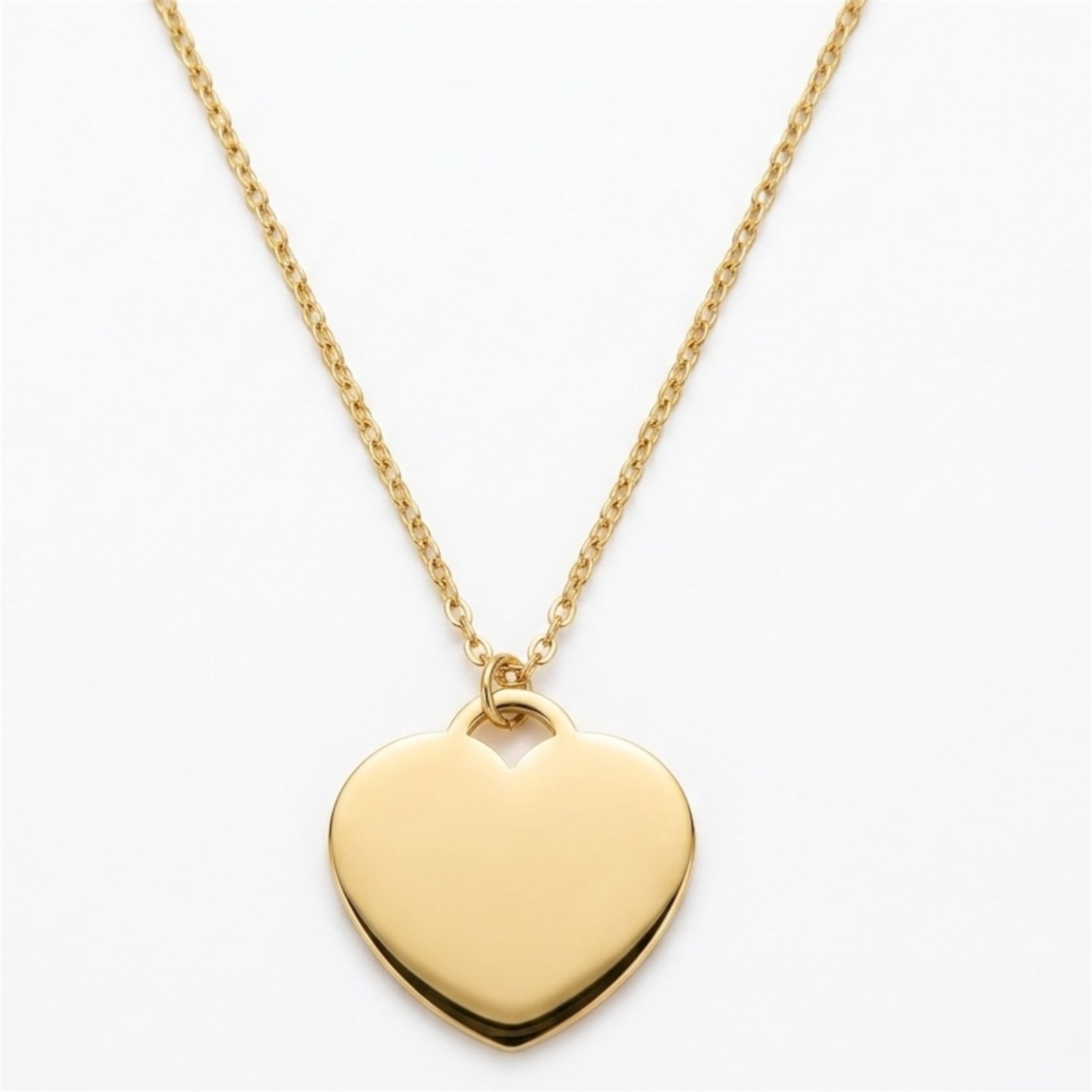 Collana con foto incisa - Collana con ciondolo Cuore Gold in acciaio con Incisione laser nitida e perfetta della foto