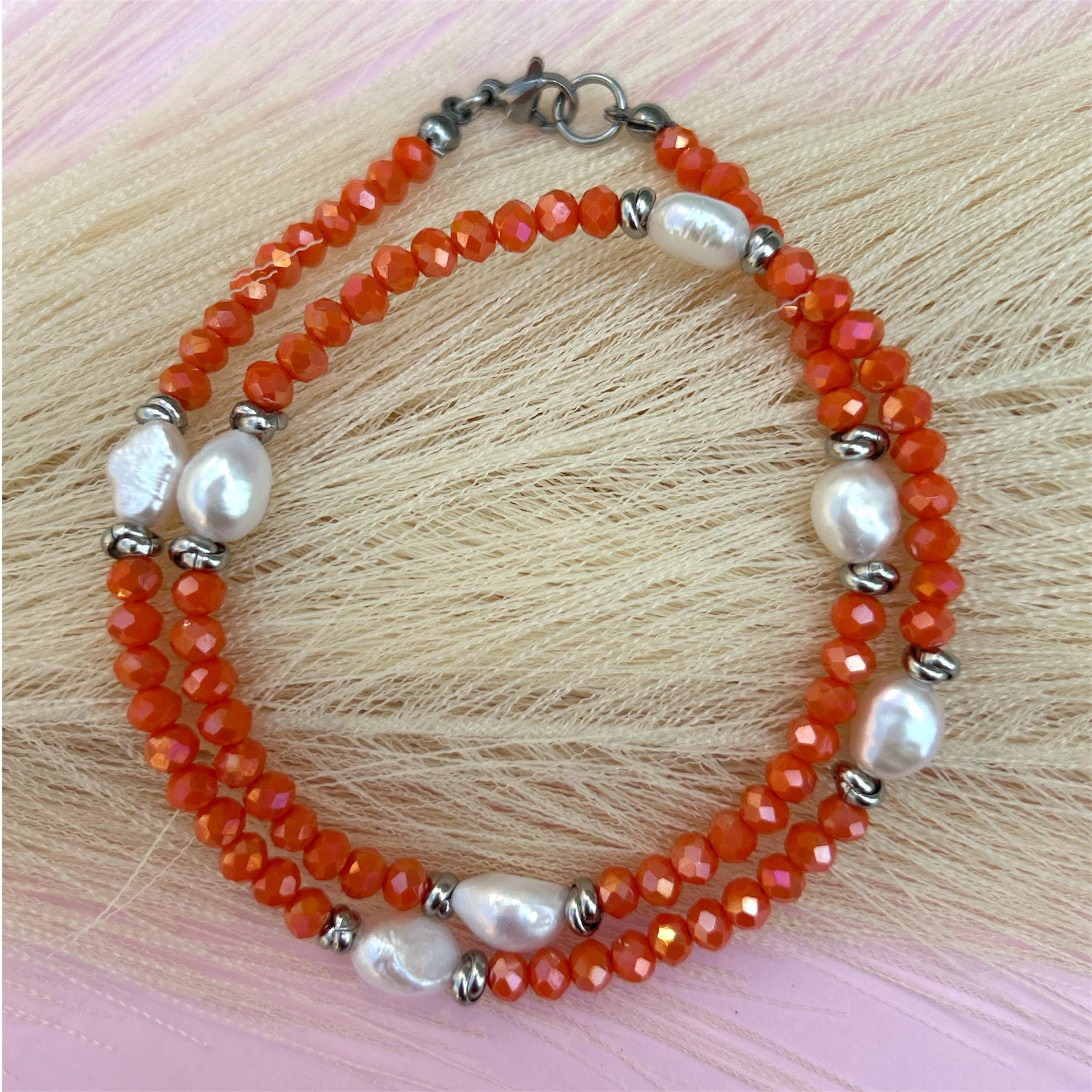 Collana con Cristalli colorati - Modello Dream - Collana Donna - Collana personalizzata con Perline colorate waterproof -Collana colorata
