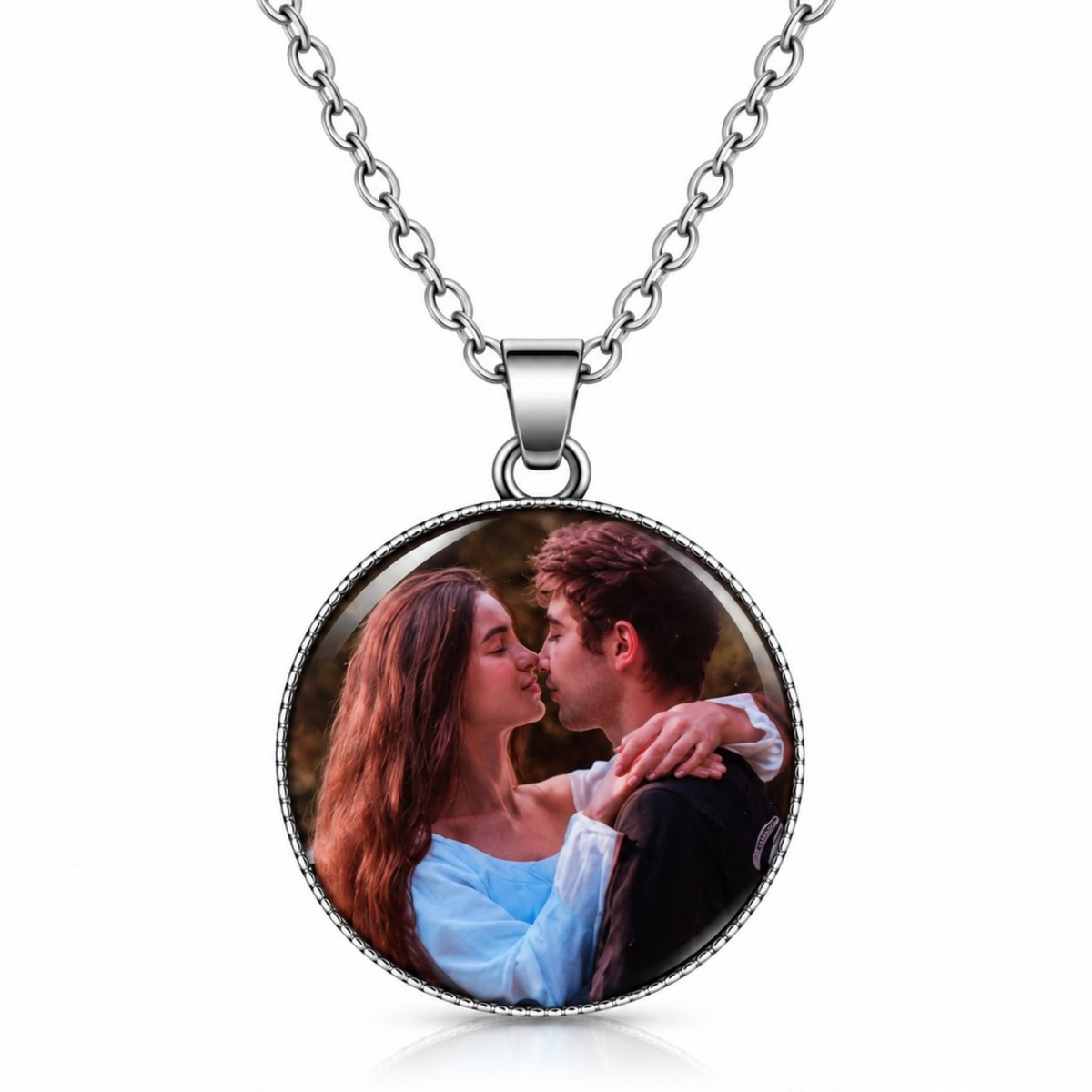 Collana Foto a colori personalizzata e dedica dietro