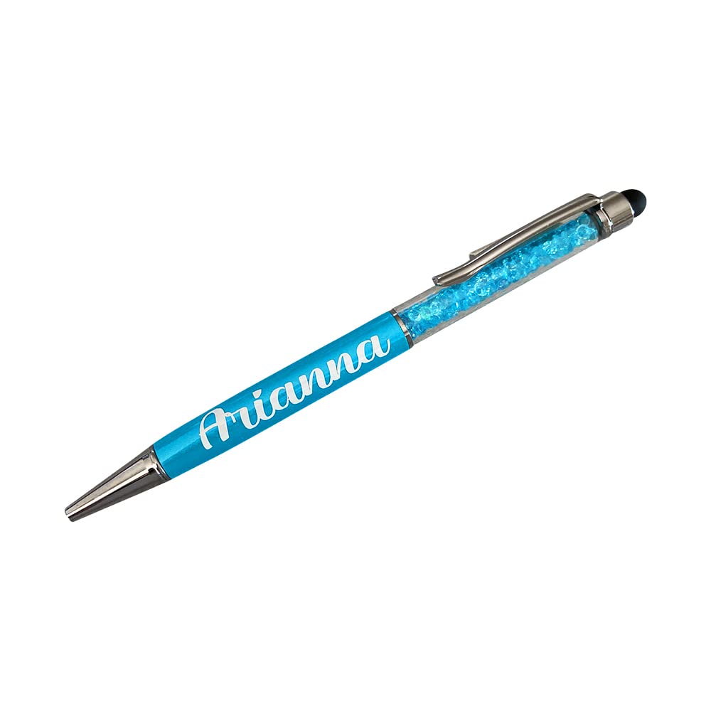 Penna tipo Swaroski Glitter personalizzabile con il tuo nome o inizial