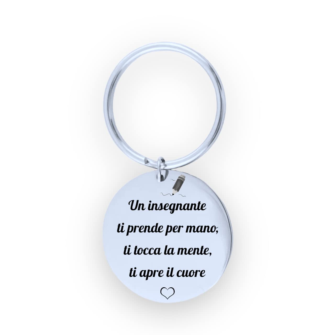 When a door closes, a Prosecco opens! Personalized stainless steel key ring with dedication 