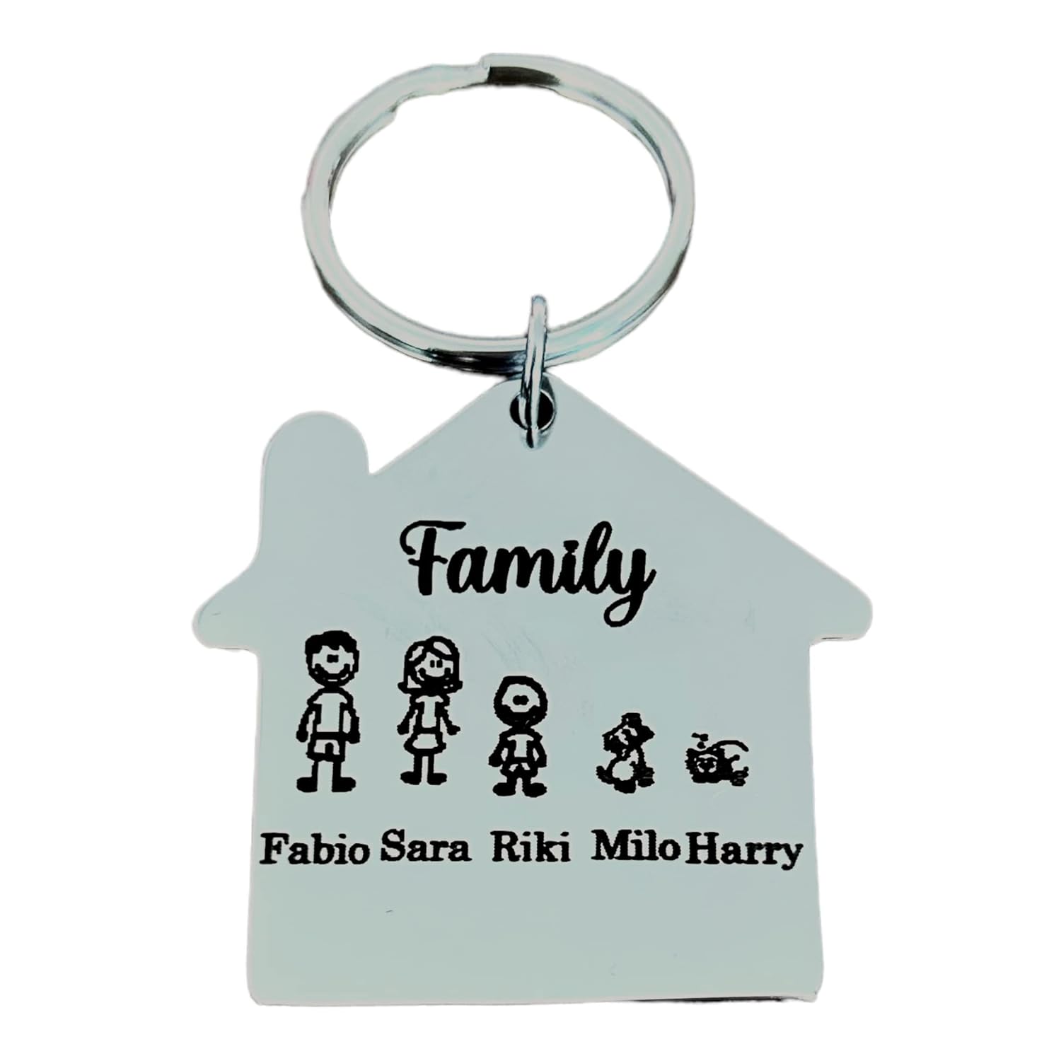 Portachiavi Famiglia - Portachiavi Casa Famiglia personalizzato