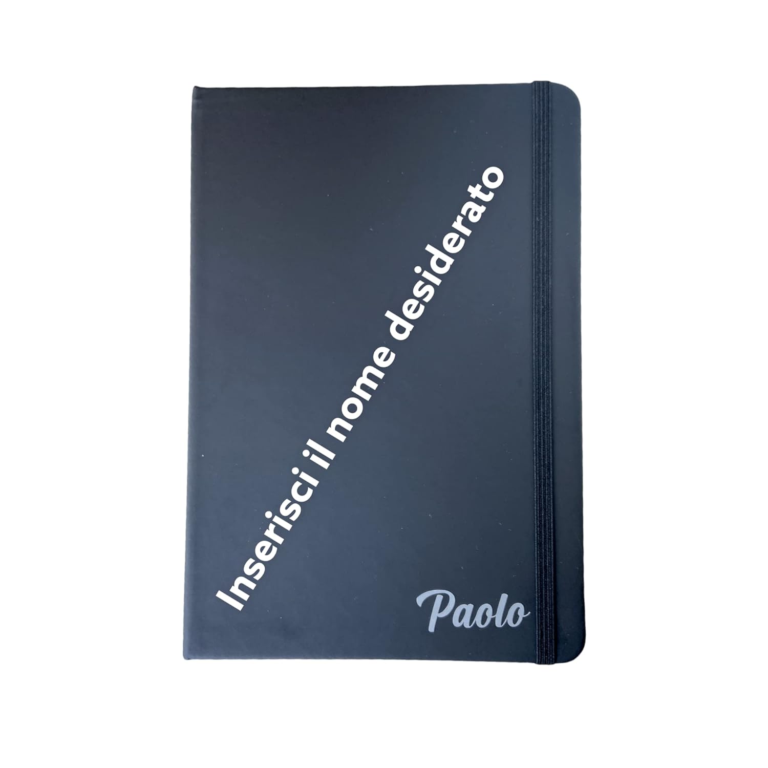 Notebook stile Moleskine Classic personalizzato con dedica. Formato Large 14,7 x 21 cm, 100 Pagine