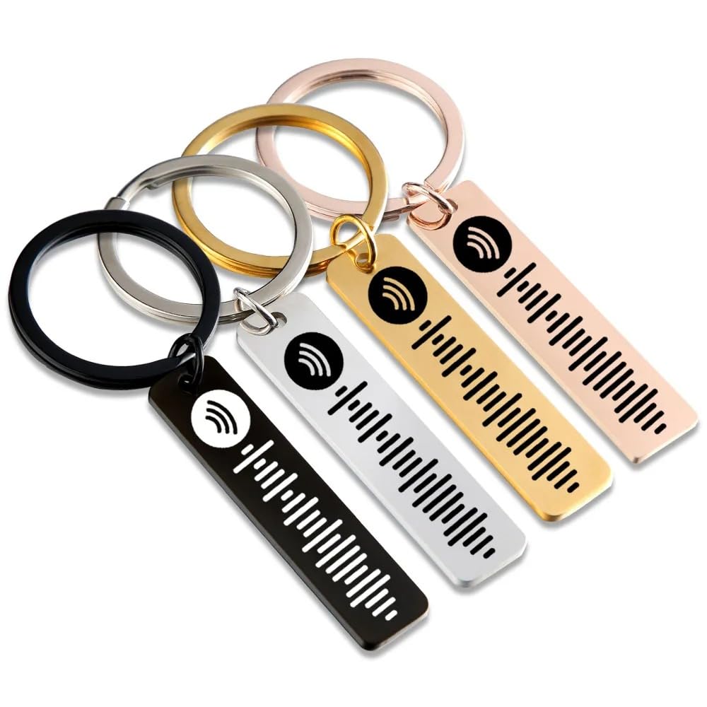 Spotify Keychain Black Steel