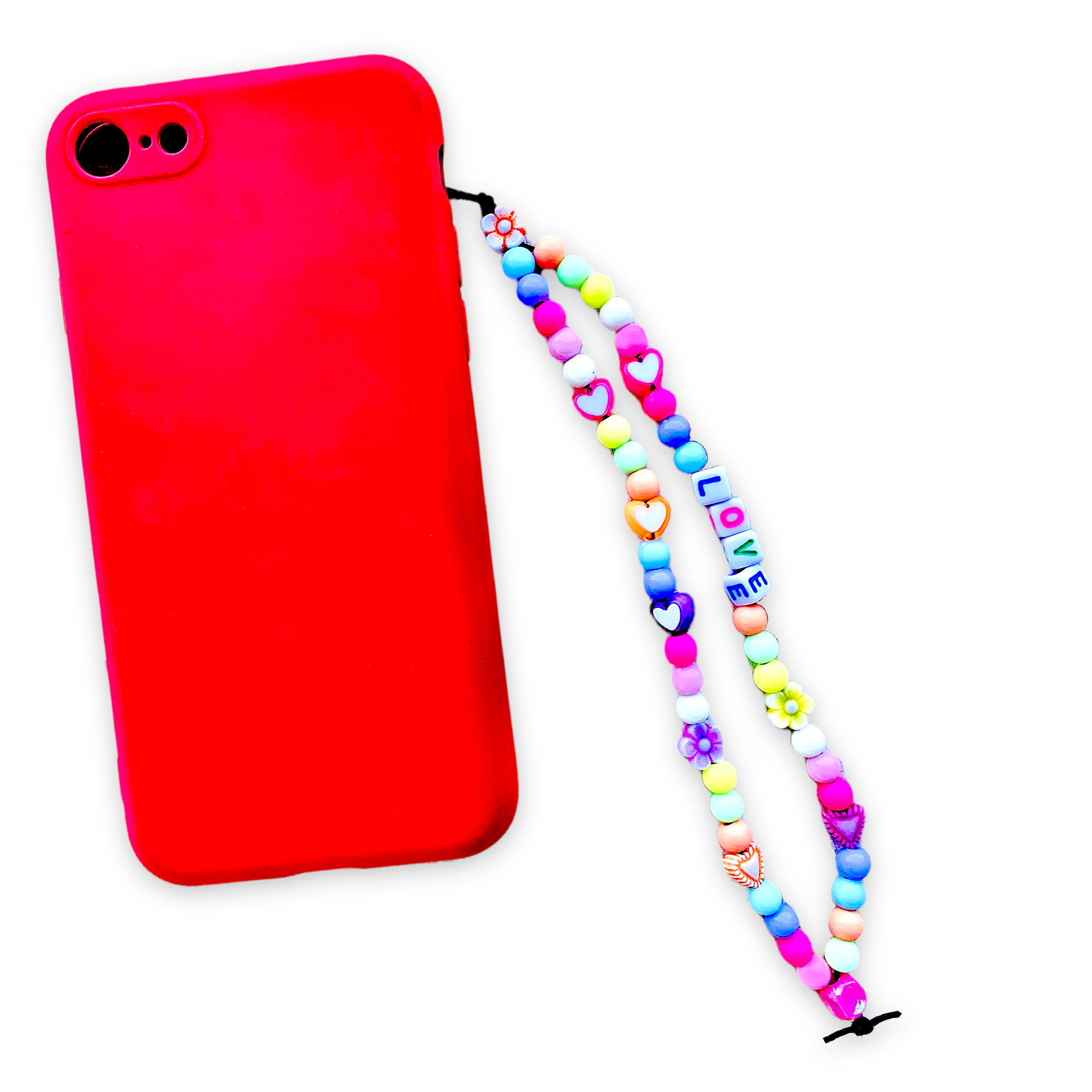 Phone Beads personalizzato - Cordino per Cellulare perline - Phone Strap Personalizzato - Phone Beads perline Love
