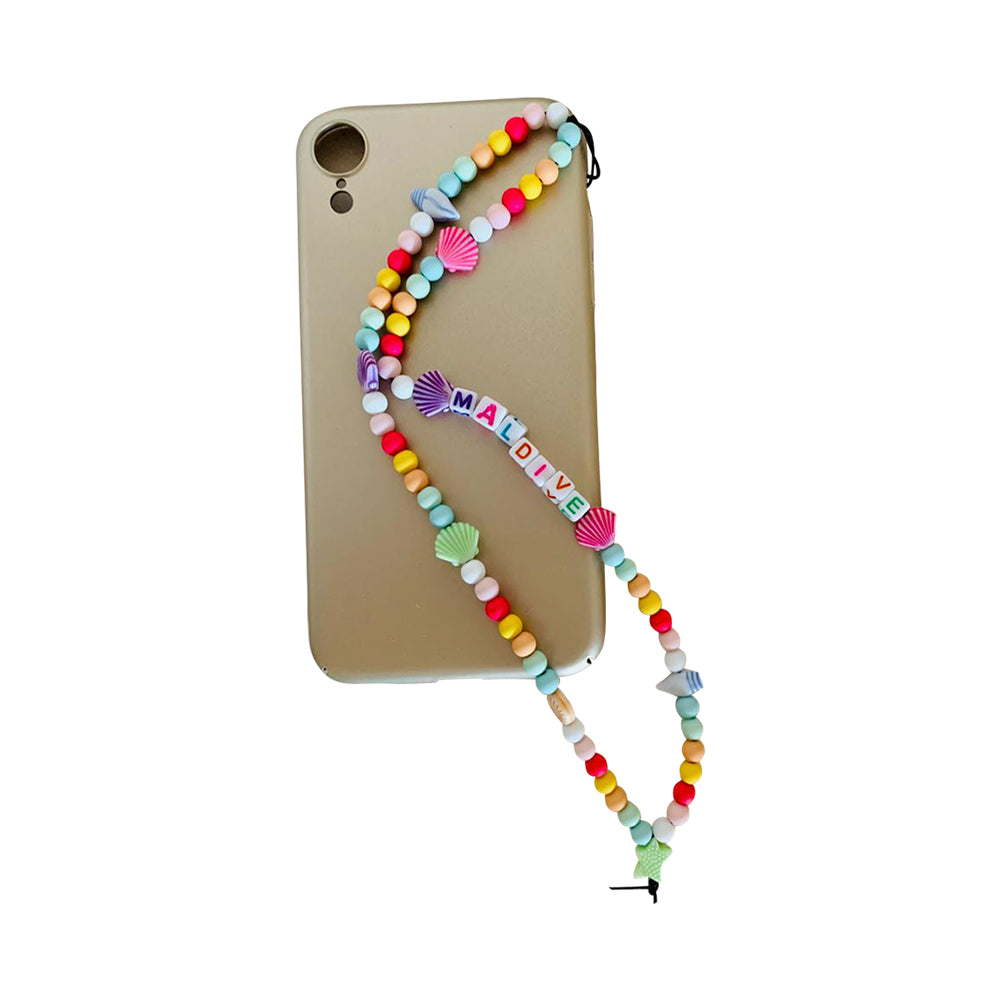 Phone Beads personalizzato - Cordino per Cellulare Conchiglie - Phone Strap Personalizzato - Phone Beads perline Maldive